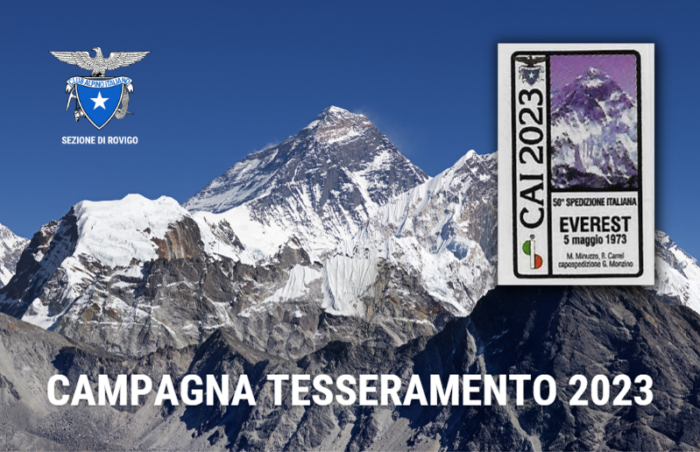 Immagine campagna tesseramento CAI Rovigo 2023