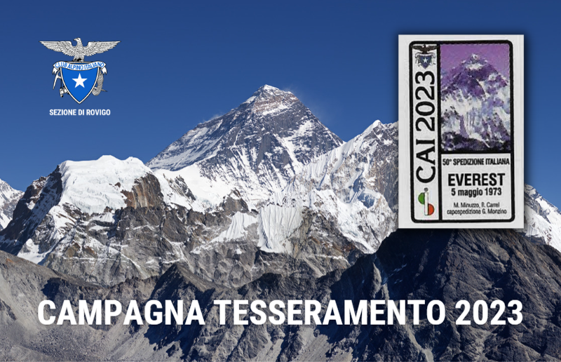 Immagine campagna tesseramento CAI Rovigo 2023