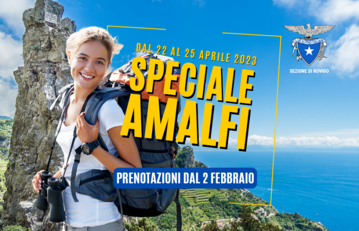 Immagine promozionale per l'escursione sulla costa amalfitana - la via degli dei organizzata dal CAI Rovigo