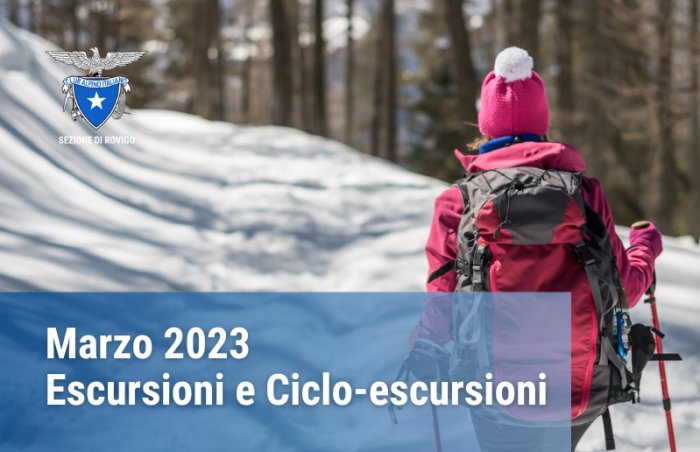 Le uscite di marzo 2023 del CAI Rovigo. Per la festa della donna tescrsione in rosa