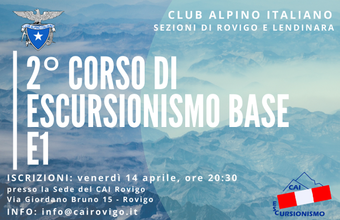 Immagine del 2° Corso di escursionismo - E1 CAI Rovigo