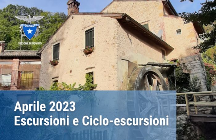 Immagine della pagina delle escursioni e cicloescursioni di aprile 2023 del CAI Rovigo