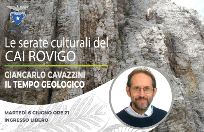 Serata culturale del CAI Rovigo dedicata al tempo geologico della Terra con GIancarlo Cavazzini.